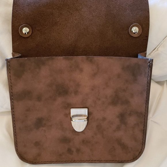 Brown Leather Top Handle Handbag - Picture 3 of 3